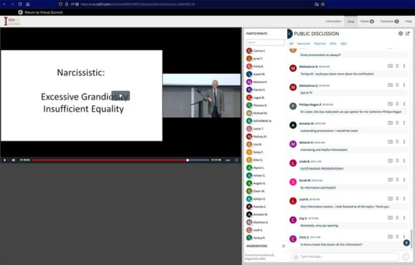 dr. greg lester virtual conference experience screenshot